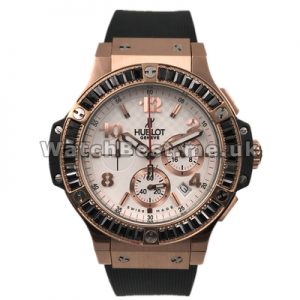 Fashionable White Dials Replica Hublot Big Bang Watches For Women With Rose Gold Steel Cases