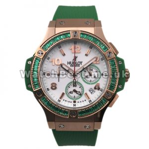 Distinctive Green Auger Female Quartz Movements Hublot Big Bang Fake Watches Online