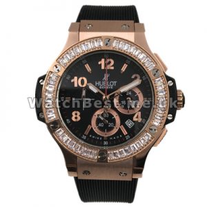 Glorious Black Dials And Black Straps Female Swiss Copy Hublot Big Bang Watches
