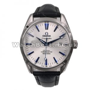 Pretty Blue Hands And White Dials 40MM Omega Seamaster Copy Watches For Men
