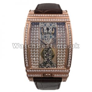 Eye-catching Automatic Movements Male Fake Corum Golden Bridge Watches With Rose Gold Steel Cases Set Auger
