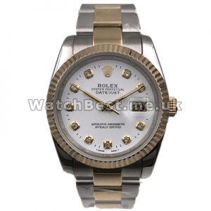 Popular Sale Gold  Steel Cases Rolex Datejust Fake Watches For Men With Diamond Indexes