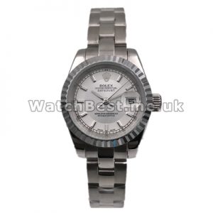 Concise 26MM Automatic Movements Replica Rolex Lady-Datejust Watches With White Dials Online