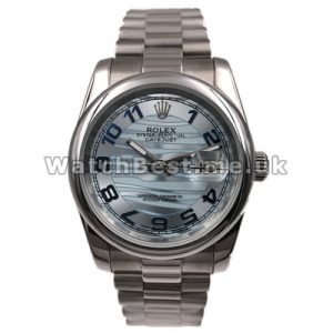 Fresh Blue Arabic Numerals Male Rolex Datejust Fake Watches With Blue Dials Sales