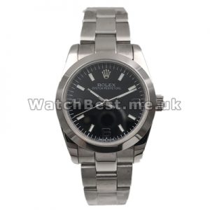 Popular Black Dials Neutral Replica Rolex Oyster Perpetual Watches With Arabic Numerals