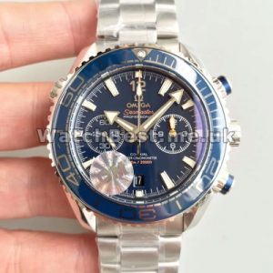 45.5MM Automatic Omega Planet Ocean Fake Blue Dials Watches For Men