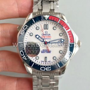41MM Automatic Omega Seamaster Replica Male Watches With White Dials