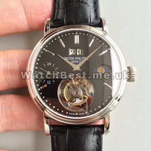 Black Dials Manual-winding Patek Philippe Tourbillon Replica 42MM Male Watches